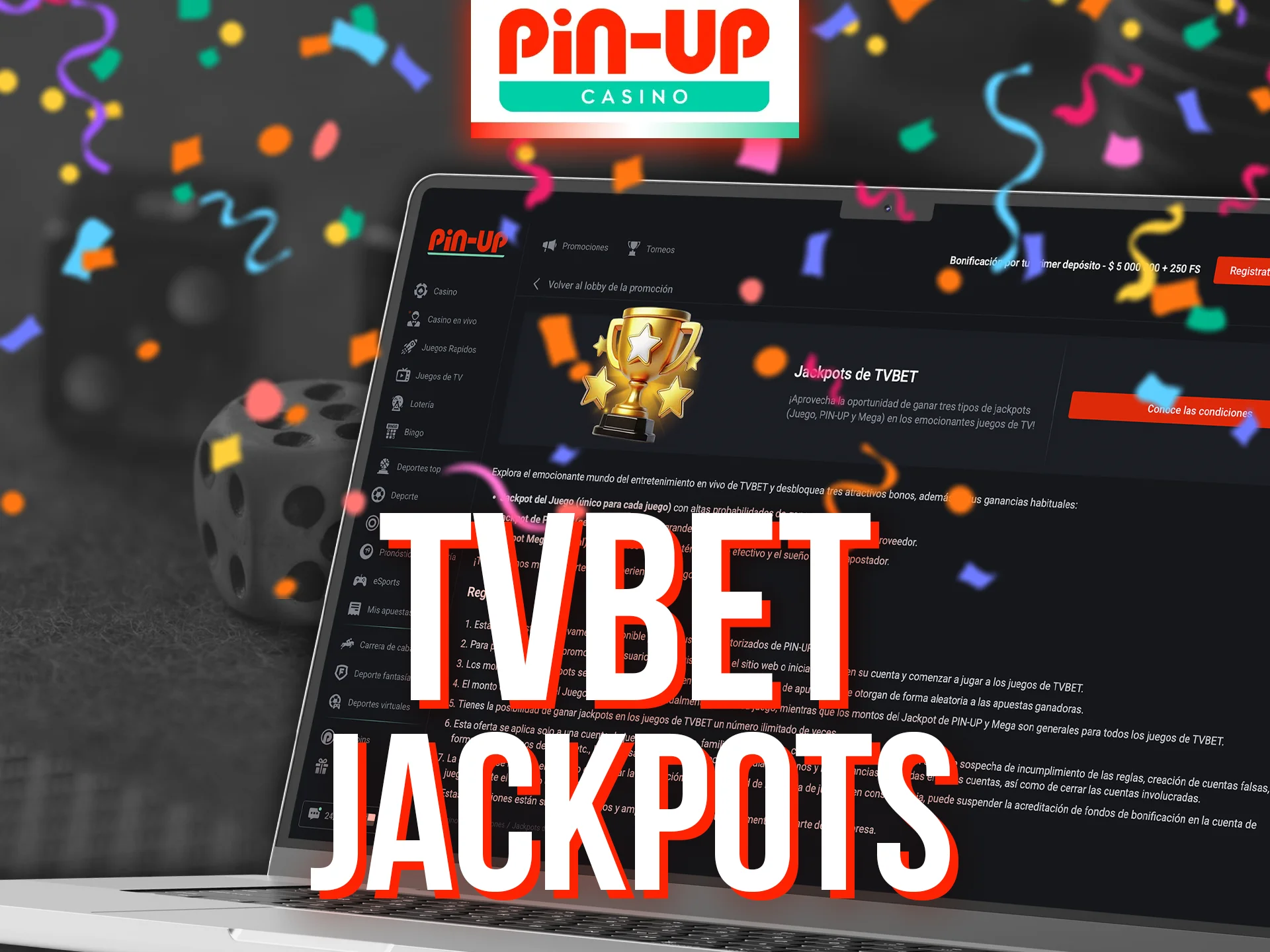 Gana Jackpots de TVBET en Pin-Up.