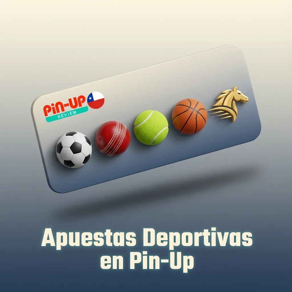 Pantalla de apuestas deportivas Pin-Up mostrando múltiples disciplinas incluyendo fútbol, tenis, básquetbol y eSports