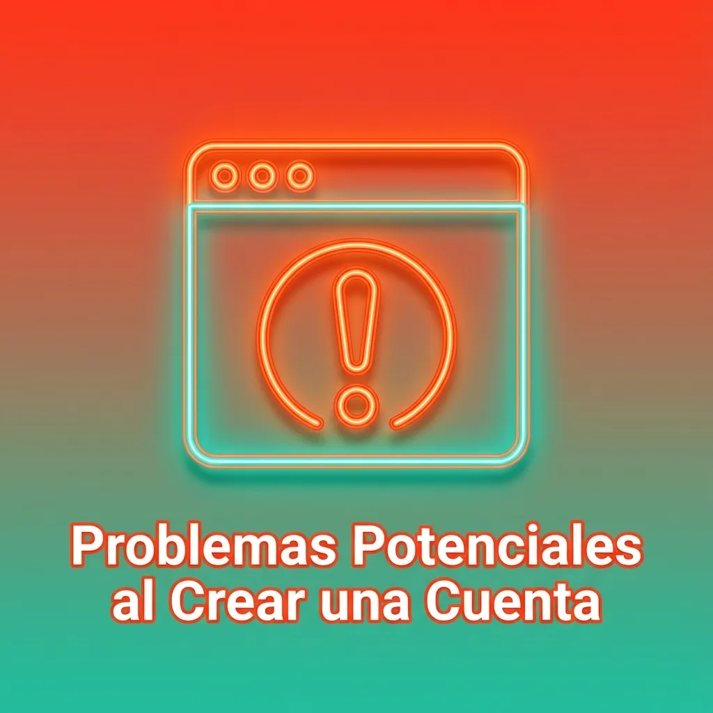 Troubleshooting guide showing common account creation problems and solutions with checkmarks and error icons